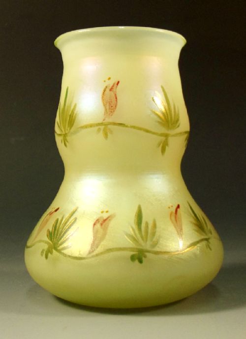 LOETZ GLASS ARCADIA DOUBLE GOURD VASE C1900 - ADDITIONAL PHOTO 1