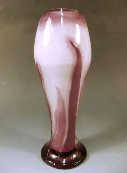 EMILE GALLE MARTELLE MAUVE PUG IRIS CAMEO GLASS VASE - ADDITIONAL PHOTO 2