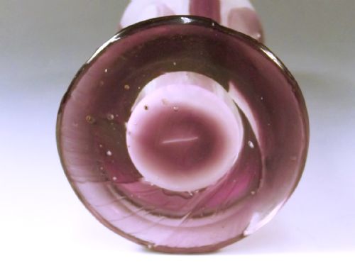 EMILE GALLE MARTELLE MAUVE PUG IRIS CAMEO GLASS VASE - ADDITIONAL PHOTO 6