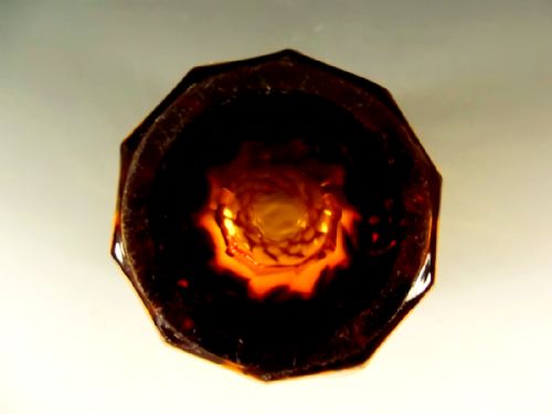 MOSER DICHROIC AMBER CHERRY RED PROPELLER GLASS VASE 1930S - ADDITIONAL PHOTO 3