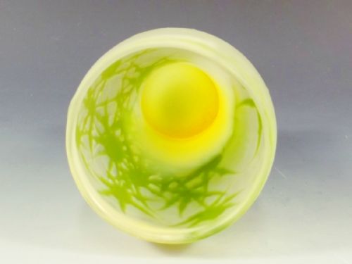 EMILE GALLE 3 COLOUR CAMEO GLASS THISTLE VASE - ADDITIONAL PHOTO 5