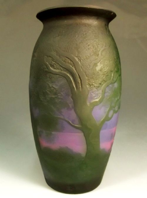 MULLER FRES MAIDEN BY THE RIVER 4COLOUR CAMEO GLASS VASE - ADDITIONAL PHOTO 3
