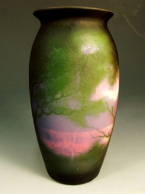 MULLER FRES MAIDEN BY THE RIVER 4COLOUR CAMEO GLASS VASE - ADDITIONAL PHOTO 4