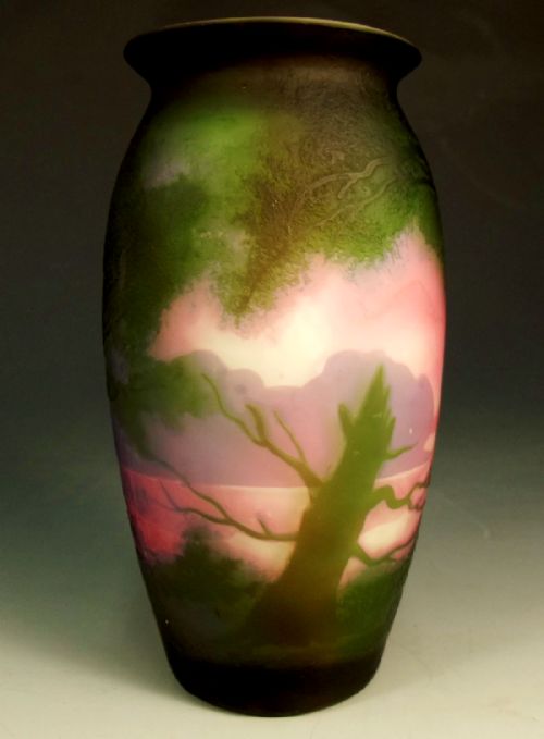 MULLER FRES MAIDEN BY THE RIVER 4COLOUR CAMEO GLASS VASE - ADDITIONAL PHOTO 5