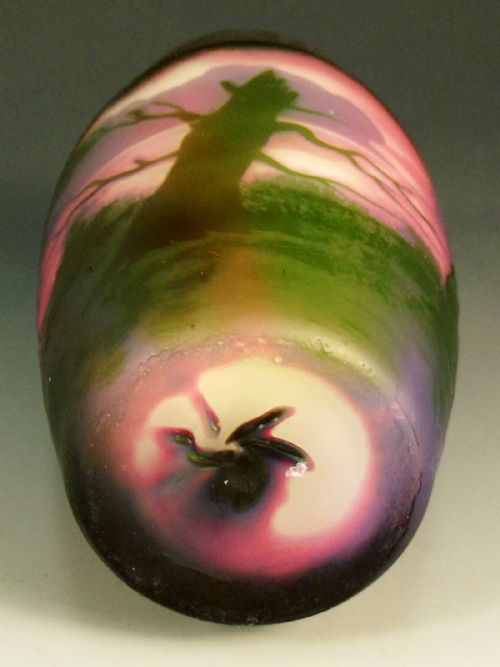MULLER FRES MAIDEN BY THE RIVER 4COLOUR CAMEO GLASS VASE - ADDITIONAL PHOTO 6