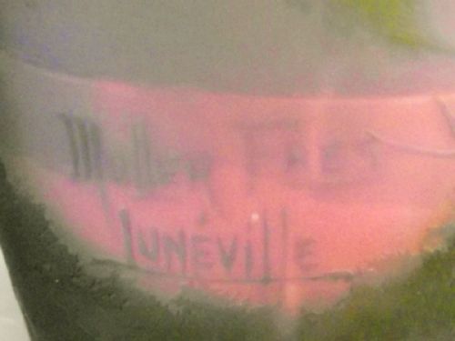 MULLER FRES MAIDEN BY THE RIVER 4COLOUR CAMEO GLASS VASE - ADDITIONAL PHOTO 8