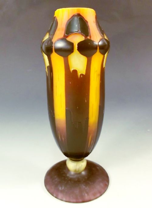 early schneider cameo glass vase c1920 - CATEGORY: ANTIQUE VASES - DATED 1920