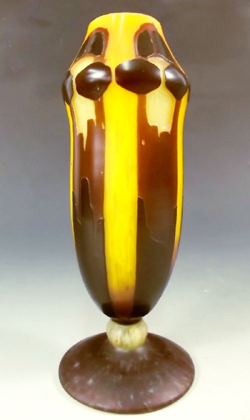EARLY SCHNEIDER CAMEO GLASS VASE C1920 - ADDITIONAL PHOTO 1