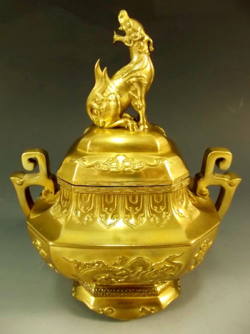 19TH CENTURY CHINESE POLISHED BRONZE KORO COVER - ADDITIONAL PHOTO 4