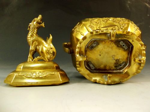 19TH CENTURY CHINESE POLISHED BRONZE KORO COVER - ADDITIONAL PHOTO 7