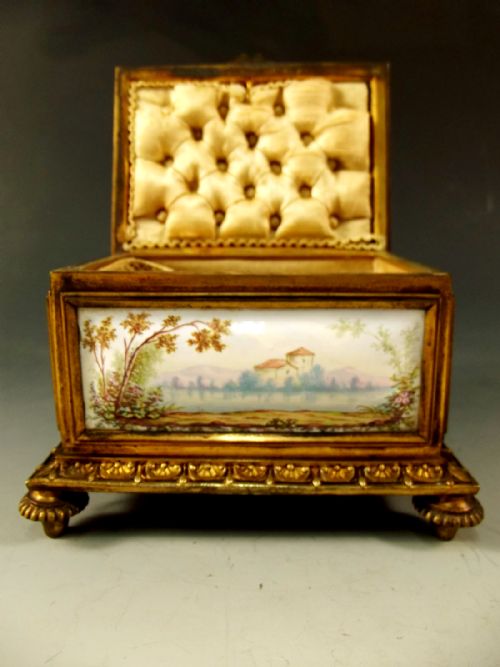 LARGE 19TH CENTURY FRENCH ENAMEL ORMOLU CASKET - ADDITIONAL PHOTO 7