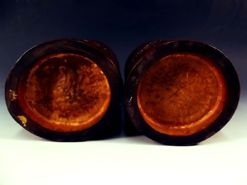 TRUE PAIR 19TH CENTURY CHINESE CARVED BAMBOO BRUSH POTS - ADDITIONAL PHOTO 8