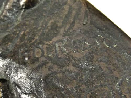 AUSTRIAN BRONZE DOG HEAD LETTER OPENER SIGNED - ADDITIONAL PHOTO 4