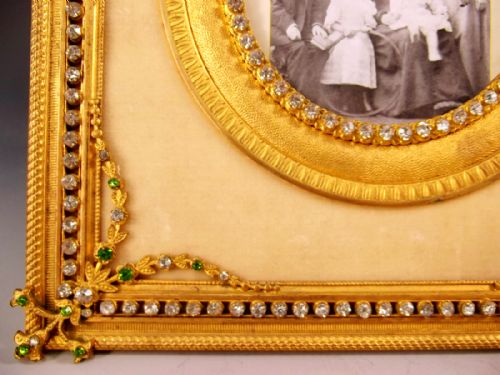 FRENCH ORMOLU RHINESTONE ENCRUSTED PHOTO FRAME - ADDITIONAL PHOTO 2