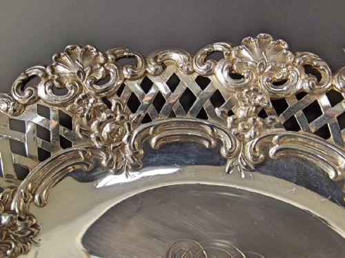 PAIR OF TIFFANY CO STERLING SILVER BON BON DISHES 1898 - ADDITIONAL PHOTO 2