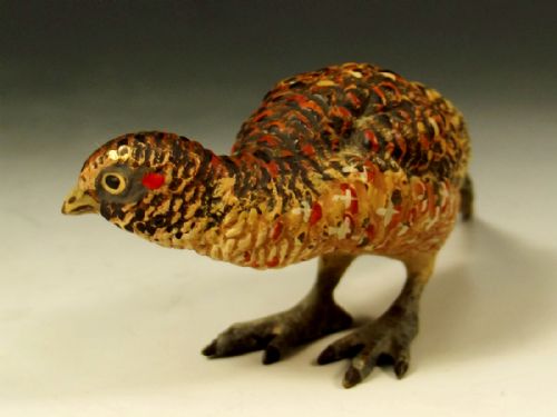 19TH CENTURY AUSTRIAN COLD PAINTED BRONZE PHEASANT - ADDITIONAL PHOTO 1