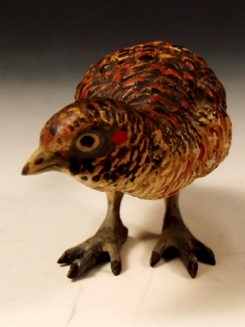 19TH CENTURY AUSTRIAN COLD PAINTED BRONZE PHEASANT - ADDITIONAL PHOTO 4