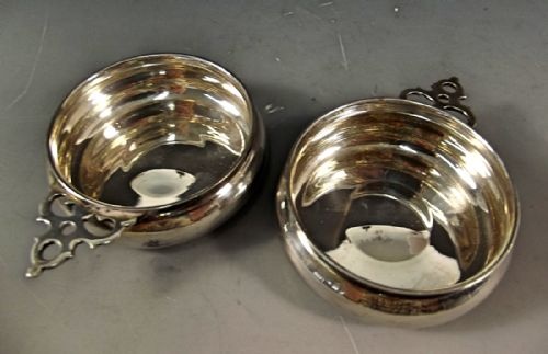 pair of tiffany co sterling silver wine tasters - CATEGORY: ANTIQUE SILVER - DATED 1930
