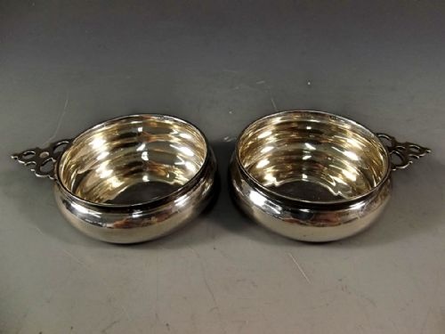 PAIR OF TIFFANY CO STERLING SILVER WINE TASTERS - ADDITIONAL PHOTO 1