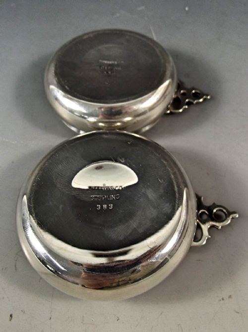 PAIR OF TIFFANY CO STERLING SILVER WINE TASTERS - ADDITIONAL PHOTO 2
