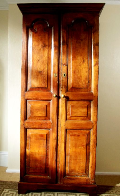 early 18th century walnut continental cupboard with drawers - CATEGORY: ANTIQUE CUPBOARDS - DATED 18TH CENTURY