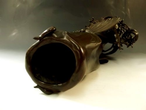 HUGE JAPANESE BRONZE FISH VASE TAISHO PERIOD - ADDITIONAL PHOTO 5