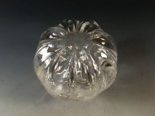LARGE STEVENS WILLIAMS LOBED CUT GLASS PERFUME BOTTLE - ADDITIONAL PHOTO 5