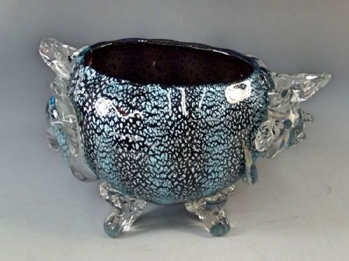 stevens williams rockingham bowl applied lizards c1890 - CATEGORY: ANTIQUE VASES - DATED 1890