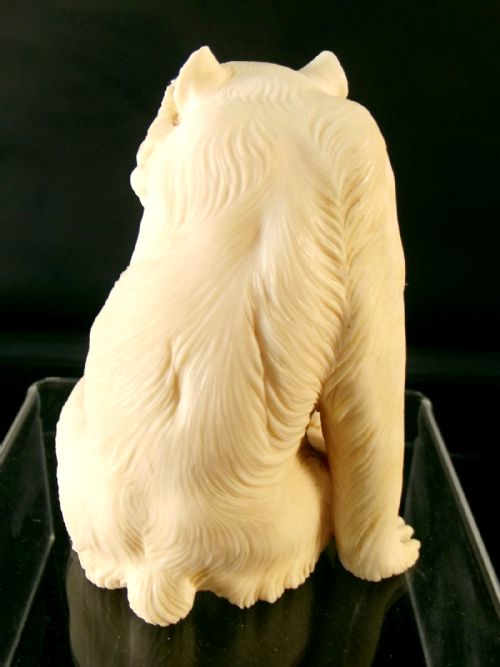 JAPANESE MEIJI PERIOD IVORY OKIMONO BEAR WITH TERRAPIN - ADDITIONAL PHOTO 3