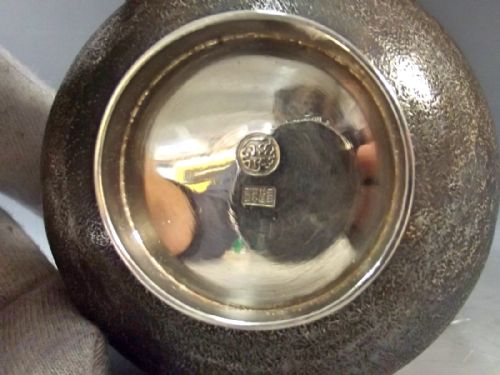 JAPANESE SILVER PATINATED VASE MEIJI PERIOD - ADDITIONAL PHOTO 3