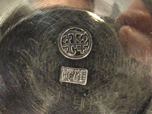 JAPANESE SILVER PATINATED VASE MEIJI PERIOD - ADDITIONAL PHOTO 4