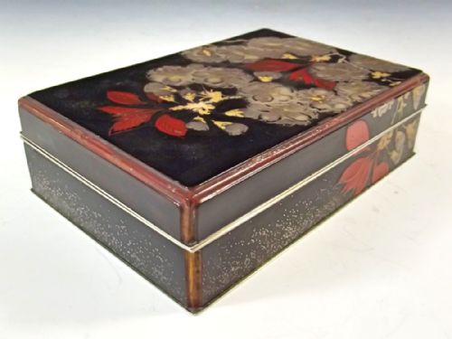 JAPANESE MEIJI PERIOD SILVER AND LACQUER BOX - ADDITIONAL PHOTO 3