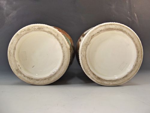 LARGE PAIR JAPANESE SATSUMA VASES MEIJI PERIOD - ADDITIONAL PHOTO 9