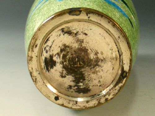 JAPANESE GINBARI CLOISONNE ENAMEL CRANE VASE MEIJI PERIOD - ADDITIONAL PHOTO 5