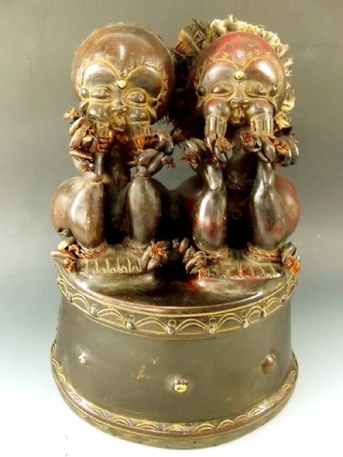 tribal african pottery figurine cameroon c191o - CATEGORY: ANTIQUE CERAMICS - DATED 1910