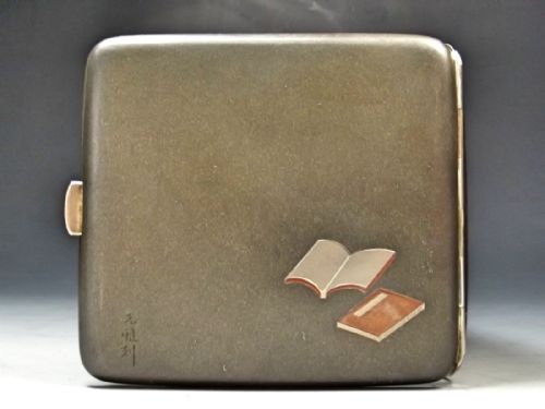 JAPANESE MIXED METAL SHIBUICHI CIGARETTE CASE BY OKUBO BROTHERS - ADDITIONAL PHOTO 3
