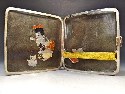 JAPANESE MIXED METAL SHIBUICHI CIGARETTE CASE BY OKUBO BROTHERS - ADDITIONAL PHOTO 4