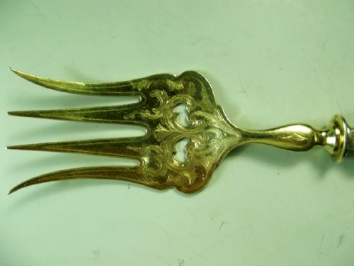 GERMAN 800 SILVER CHASED FISH SERVERS C1910 - ADDITIONAL PHOTO 2