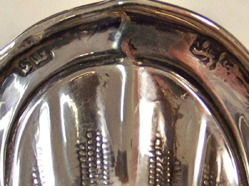 PAIR GREEN GLASS SILVER MOUNTED DECANTERS BY T BRADBURY SON 1838 - ADDITIONAL PHOTO 3