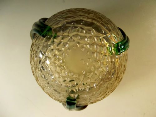 ART NOUVEAU KRALIK GLASS GREEN TRAIL VASE - ADDITIONAL PHOTO 4