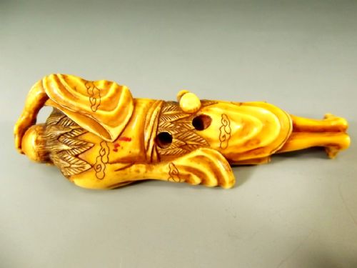 FINE JAPANESE IVORY NETSUKE OF A SENNIN EDO PERIOD - ADDITIONAL PHOTO 6