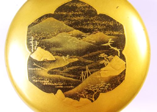 JAPANESE GOLD LACQUER NASHI GROUND KOGO - ADDITIONAL PHOTO 3