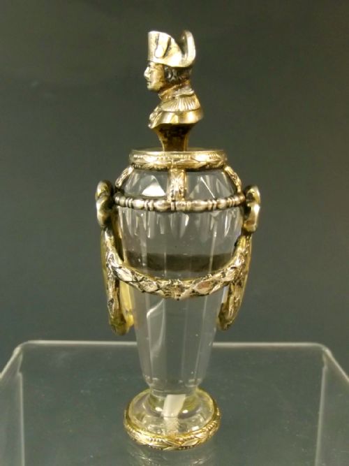 FRENCH GILT METAL ROCK CRYSTAL SEAL OF NAPOLEON C1870 - ADDITIONAL PHOTO 3
