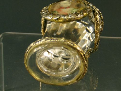 FRENCH GILT METAL ROCK CRYSTAL SEAL OF NAPOLEON C1870 - ADDITIONAL PHOTO 5