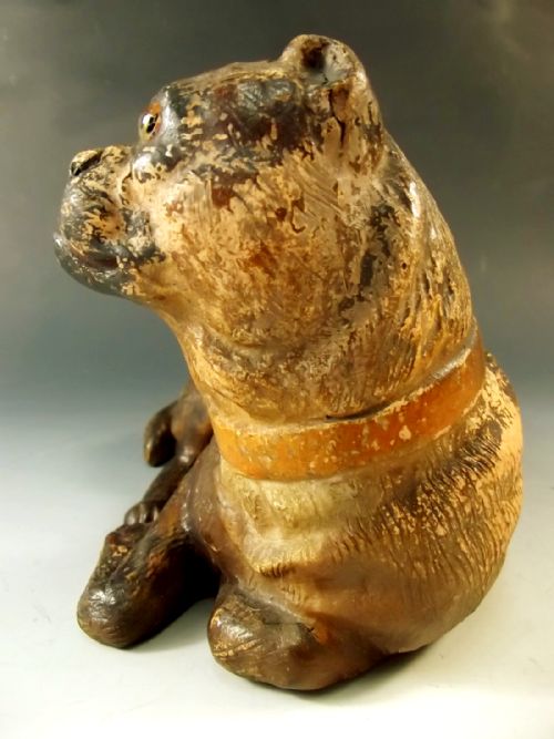 AUSTRIAN TERRACOTTA PUG DOG C1880 - ADDITIONAL PHOTO 3