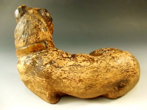 AUSTRIAN TERRACOTTA PUG DOG C1880 - ADDITIONAL PHOTO 4