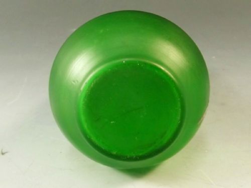 GOLDBERG GREEN GLASS VASE WITH APPLIED SILVER DECORATION - ADDITIONAL PHOTO 5