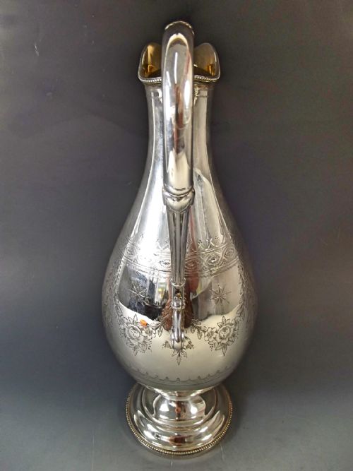 FINE ELKINGTON CO SILVER PLATE CLARET JUG 1856 - ADDITIONAL PHOTO 1