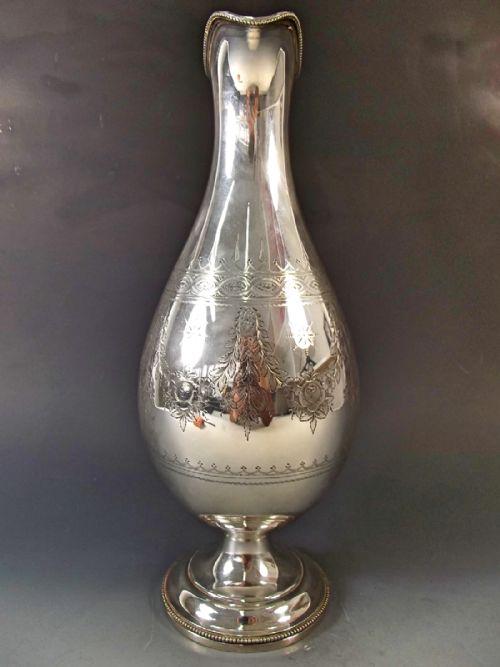 FINE ELKINGTON CO SILVER PLATE CLARET JUG 1856 - ADDITIONAL PHOTO 3