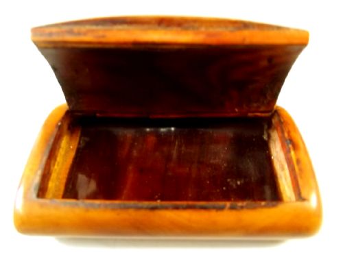 FRENCH BURR MAPLE MOTHER OF PEARL INLAID SNUFF BOX - ADDITIONAL PHOTO 3